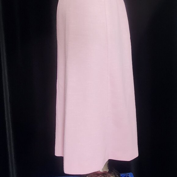 Vtg. The Petite Concept By Devon ILGWU Pink Texture speckled A-Line Skirt Sz. 10 - Picture 4 of 6